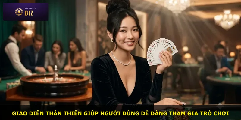 Giao diện thân thiện giúp người dùng dễ dàng tham gia trò chơi