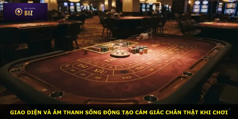 Giao diện và âm thanh sống động tạo cảm giác chân thật khi chơi