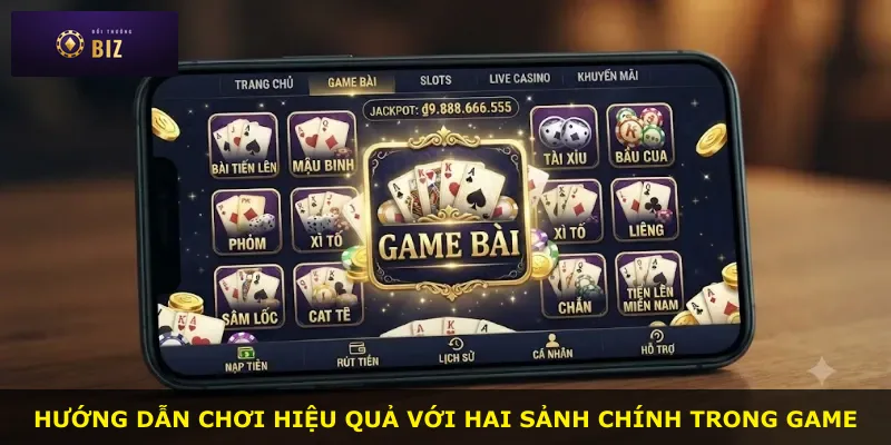Hướng dẫn chơi hiệu quả với hai sảnh chính trong game