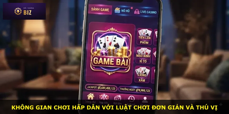 Không gian chơi hấp dẫn với luật chơi đơn giản và thú vị