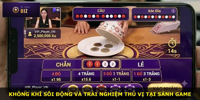 Không khí sôi động và trải nghiệm thú vị tại sảnh game