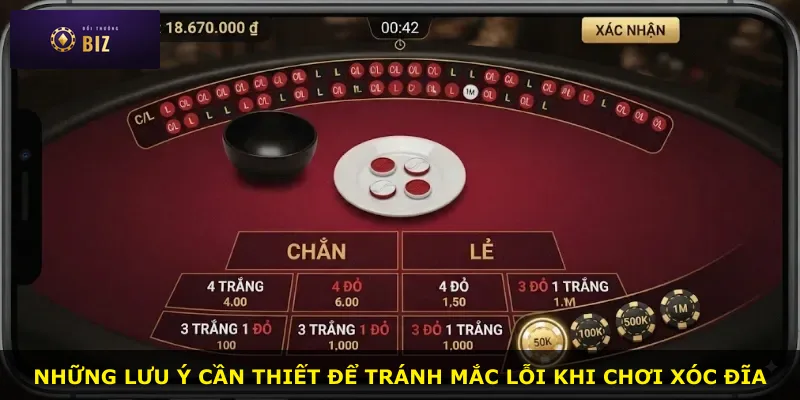 Những lưu ý cần thiết để tránh mắc lỗi khi chơi xóc đĩa