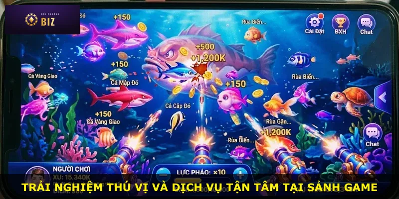 Trải nghiệm thú vị và dịch vụ tận tâm tại sảnh game