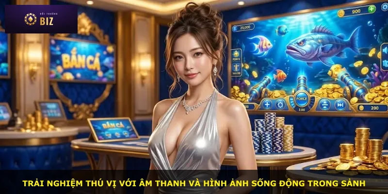 Trải nghiệm thú vị với âm thanh và hình ảnh sống động trong sảnh